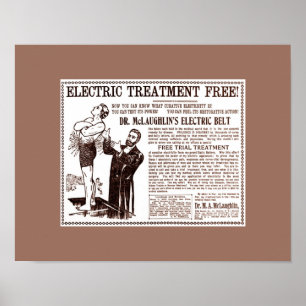 Oude kuren: McLaughlin's ELECTRIC BELT Ad Poster