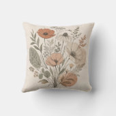 Oude Kussen met Wilde Bloemen (Achterkant)