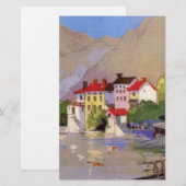 Oude kustdorp Italië toerisme Briefpapier (Voorkant / Achterkant)
