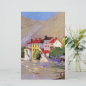 Oude kustdorp Italië toerisme Briefpapier (Staand voorkant)