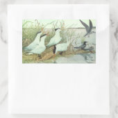 Oude kustvogels in een moeras van Louis Fuertes Rechthoekige Sticker (Tas)