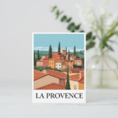 Oude La Provence Reisposter Dorp Briefkaart (Staand voorkant)