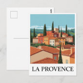 Oude La Provence Reisposter Dorp Briefkaart (Voorkant / Achterkant)