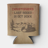 Oude Laatste Rodeo Landelijke Cowboy Verloofd-fees Blikjeskoeler (Voorkant)