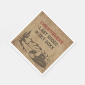 Oude Laatste Rodeo Rustieke Cowboy Verjaardagsfees Servet (Hoek)