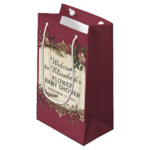 Oude label met gekleurde bloemen 27 + jouw tekst