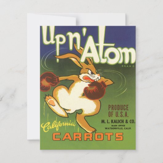 Oude labelkunst bokskabouter, Up n Atom wortels (Voorkant)