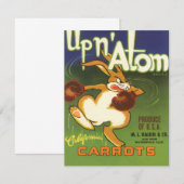 Oude labelkunst bokskabouter, Up n Atom wortels (Voorkant / Achterkant)