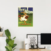 Oude labelkunst bokskabouter, Up n Atom wortels Poster (Thuiskantoor)