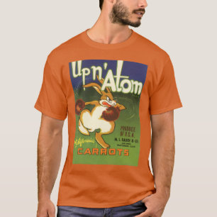 Oude labelkunst boksken boksende konijn, Up n Atom T-shirt
