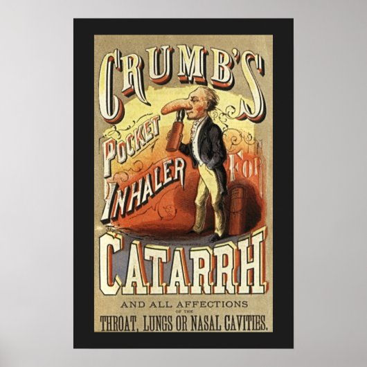 Oude labelkunst, Crumb's Pocket-asthma-inhalator Poster (Voorkant)