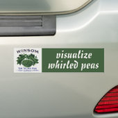 Oude Labelkunst voor Groenteblik, Winsom Peas Bumpersticker (Op auto)