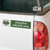 Oude Labelkunst voor Groenteblik, Winsom Peas Bumpersticker (Op Truck)