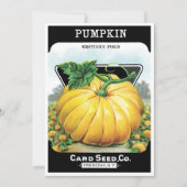 Oude labelkunst voor zaadpakketten, Halloween-pomp Kaart (Voorkant)