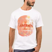Oude Labyrint aanpasbare tekstronde mandala T-shirt (Voorkant)