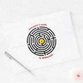 Oude Labyrint & Verlichtingssymbolen Ronde Sticker (Envelop)