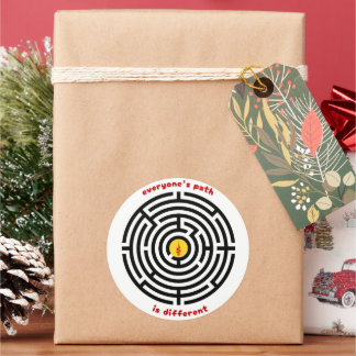 Oude Labyrint & Verlichtingssymbolen Ronde Sticker