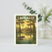 Oude Lafayette Louisiana Briefkaart (Staand voorkant)