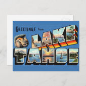 Oude Lake Tahoe Groet Briefkaart (Voorkant / Achterkant)