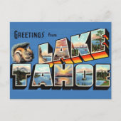 Oude Lake Tahoe Groet Briefkaart (Voorkant)