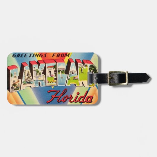 Oude Lakeland Florida Bagagelabel (Voorkant horizontaal)
