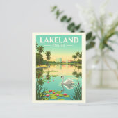 Oude Lakeland Florida Briefkaart (Staand voorkant)
