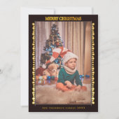 Oude lampjes kerst foto ondoorzichtig sluier effec feestdagenkaart (Voorkant)