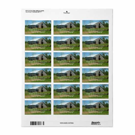 Oude Land Barn Adres Stickers (Full Sheet)