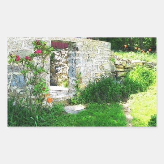 Oude land Root Kelder Sticker (Voorkant)