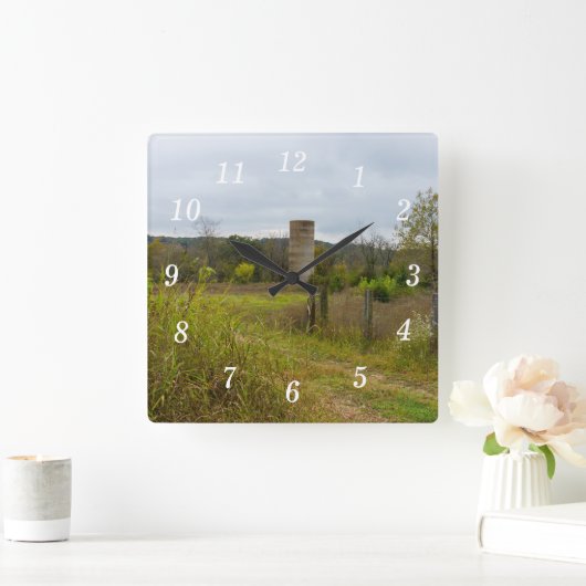 Oude Land Silo Landschap Wandklok (Huis)