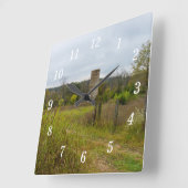 Oude Land Silo Landschap Wandklok (Hoek)