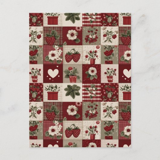 Oude-Land-Stro-patchworkpatroon Briefkaart (Voorkant)