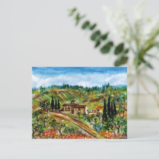 OUDE LANDBOUW IN CHIANTI-TUSCANY BRIEFKAART (Staand voorkant)