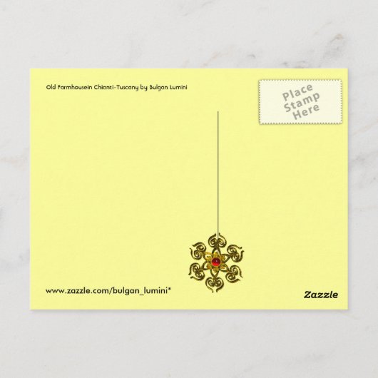 OUDE LANDBOUW IN CHIANTI-TUSCANY BRIEFKAART (Achterkant)