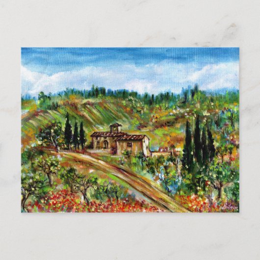 OUDE LANDBOUW IN CHIANTI-TUSCANY BRIEFKAART (Voorkant)