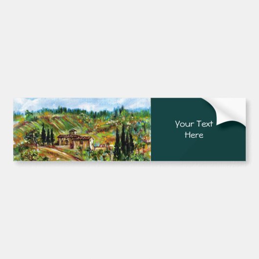 OUDE LANDBOUW IN CHIANTI-TUSCANY BUMPERSTICKER (Voorkant)