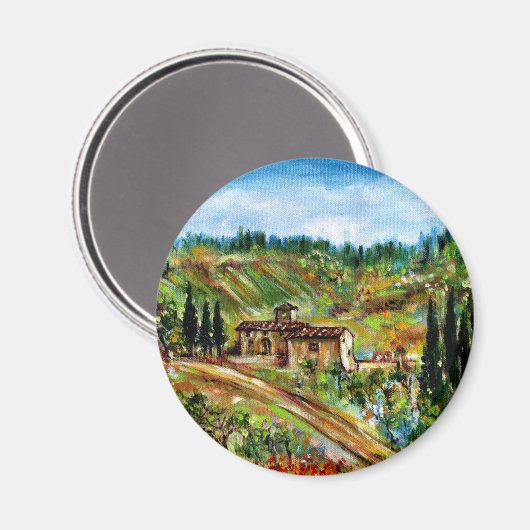 OUDE LANDBOUW IN CHIANTI-TUSCANY MAGNEET (Voorkant / Achterkant)