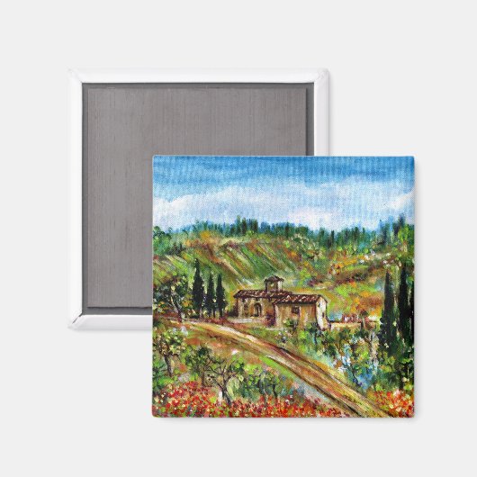 OUDE LANDBOUW IN CHIANTI-TUSCANY MAGNEET (Voorkant / Achterkant)