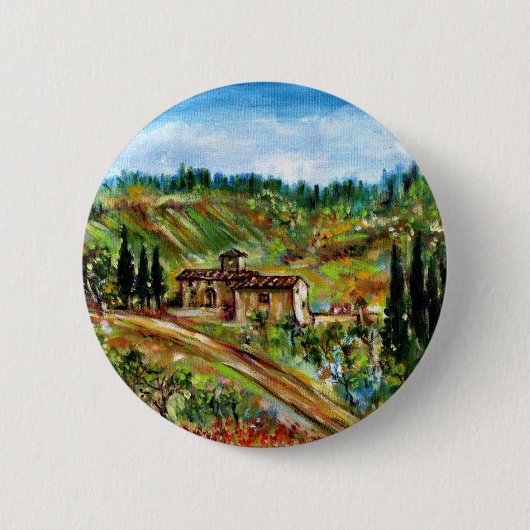 OUDE LANDBOUW IN CHIANTI-TUSCANY RONDE BUTTON 5,7 CM (Voorkant)
