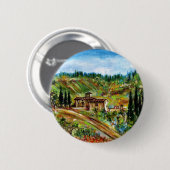 OUDE LANDBOUW IN CHIANTI-TUSCANY RONDE BUTTON 5,7 CM (Voorkant /achterkant)