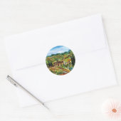 OUDE LANDBOUW IN CHIANTI-TUSCANY RONDE STICKER (Envelop)