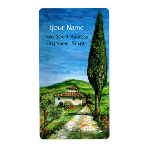 OUDE LANDBOUW IN TUSCANY ETIKET