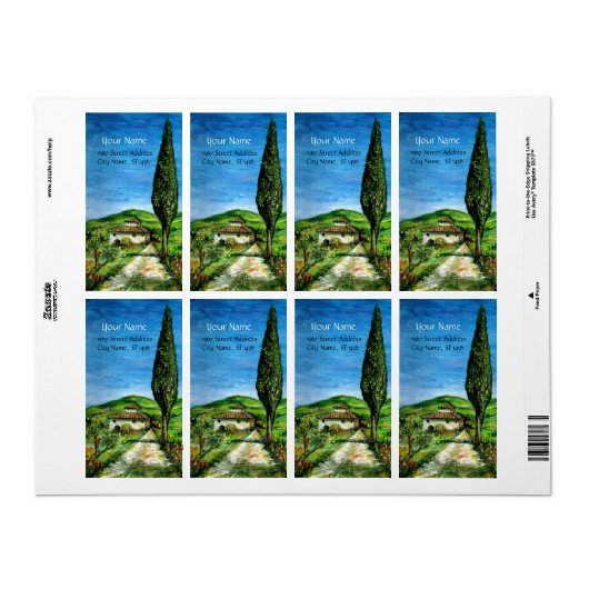 OUDE LANDBOUW IN TUSCANY ETIKET (Full Sheet)