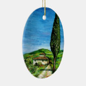 OUDE LANDBOUW IN TUSCANY KERAMISCH ORNAMENT (Rechts)