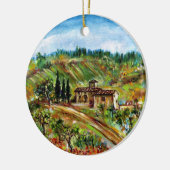 OUDE LANDBOUW IN TUSCANY LANDSCAPE KERAMISCH ORNAMENT (Links)