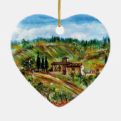 OUDE LANDBOUW IN TUSCANY LANDSCAPE KERAMISCH ORNAMENT (Achterkant)