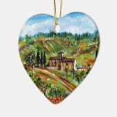 OUDE LANDBOUW IN TUSCANY LANDSCAPE KERAMISCH ORNAMENT (Links)