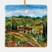 OUDE LANDBOUW IN TUSCANY LANDSCAPE KERAMISCH ORNAMENT (Voorkant)