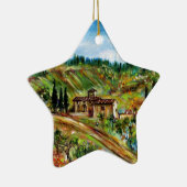 OUDE LANDBOUW IN TUSCANY LANDSCAPE KERAMISCH ORNAMENT (Rechts)