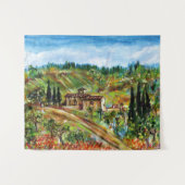 OUDE LANDBOUW IN TUSCANY LANDSCAPE WANDKLEED (Voorkant (horizontaal))